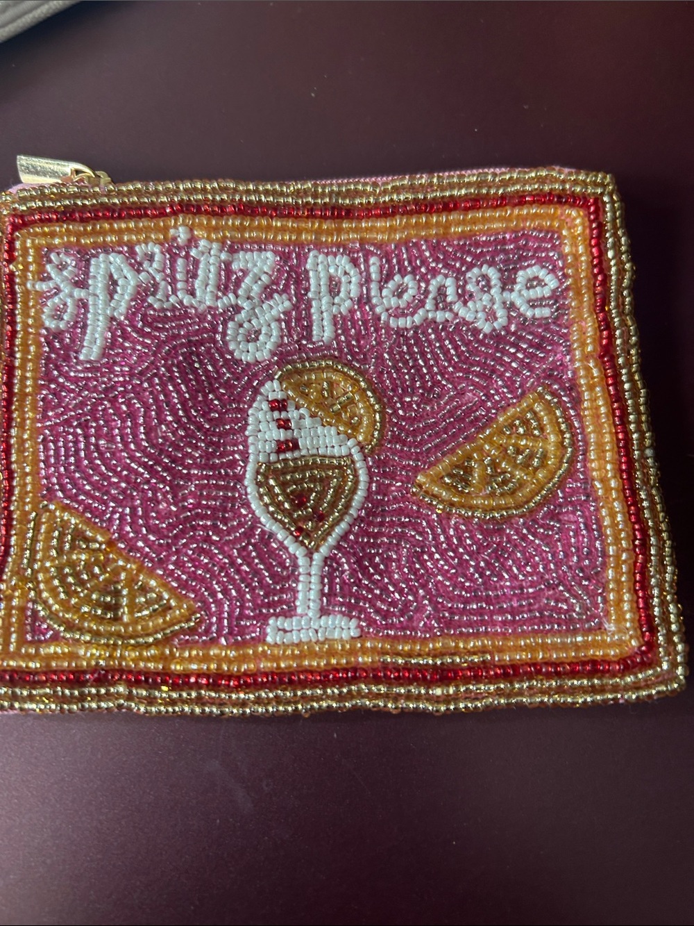 Beaded Coin Purse SPRITZ PLEASE !  New! - Picture 2 of 3